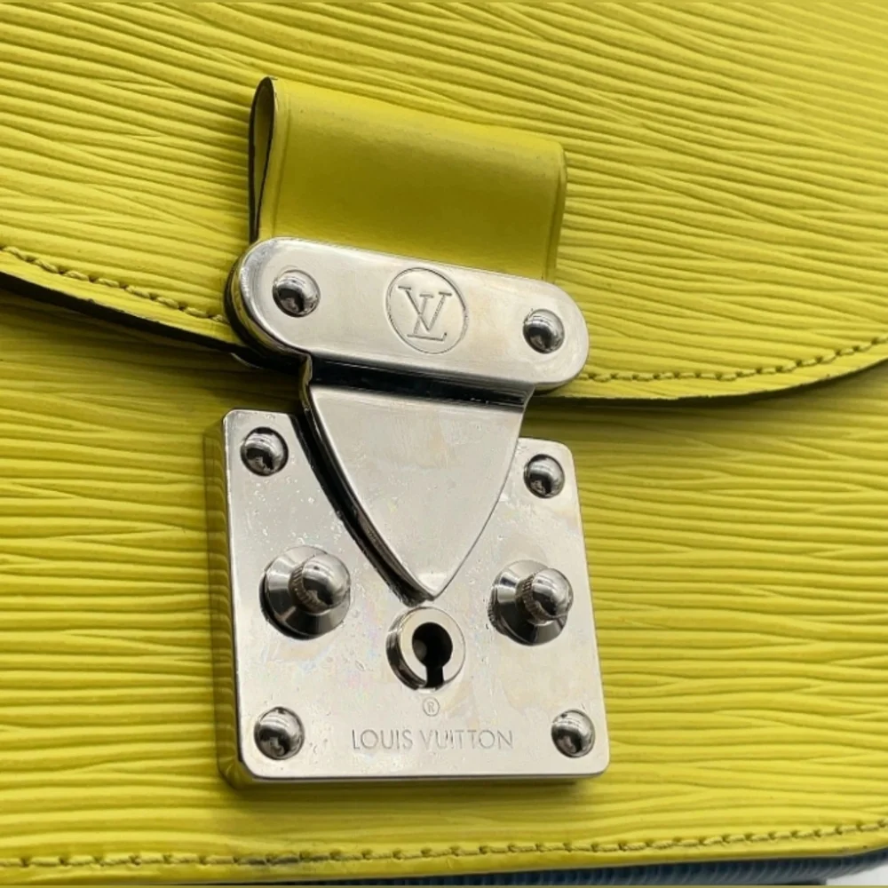 FIRM!! Louis Vuitton Epi Vibrant Yellow & Blue Eden PM 2W Crossbody Bag W/B/K/DB - Picture 9 of 16